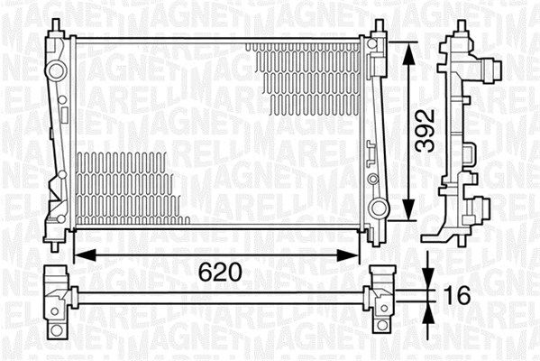 MAGNETI MARELLI Radiators, Motora dzesēšanas sistēma 350213124900